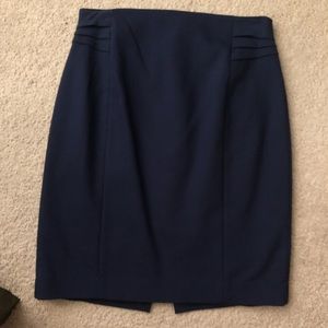 Express Pintuck Pencil Skirt Navy Size 4